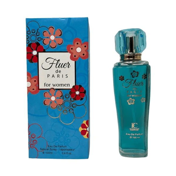 Turquoise Arabische Parfum met doosje en parfumflesje, fragrance couture en parfumolie