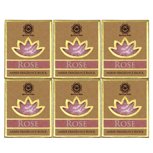 Green Tree Amber Fragrance Block Rose Set 6 Pcs
