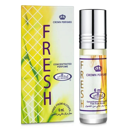Al-Rehab Parfumolie Fresh 6ml alcoholvrije rollerball in geel-oranje gradiënt