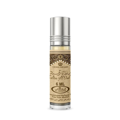 6 ml Al Rehab Parfumolie Sultan met gouden dop en Arabisch schrift