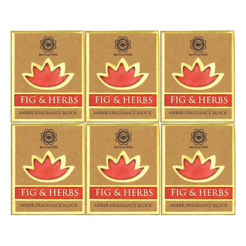 Green Tree Amber Fragrance Block Fig & Herbs Set 6 Pcs