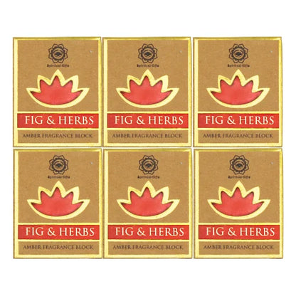 Green Tree Amber Fragrance Block Fig & Herbs Set 6 Pcs
