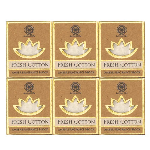 Green Tree Amber Fragrance Block Fresh Cotton Set 6 Pcs