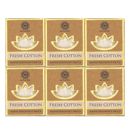 Green Tree Amber Fragrance Block Fresh Cotton Set 6 Pcs