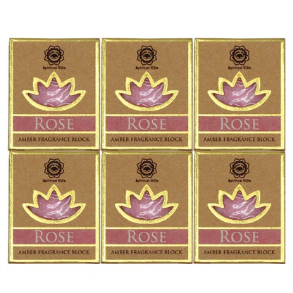 Green Tree Amber Fragrance Block Rose Set 6 Pcs