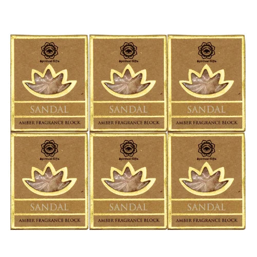 Green Tree Amber Fragrance Block Sandal Set 6 Pcs