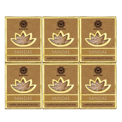 Green Tree Amber Fragrance Block Sandal Set 6 Pcs