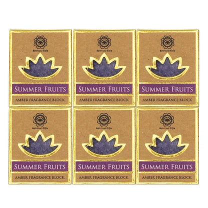 Green Tree Amber Fragrance Block Summer Fruits Set 6 Pcs