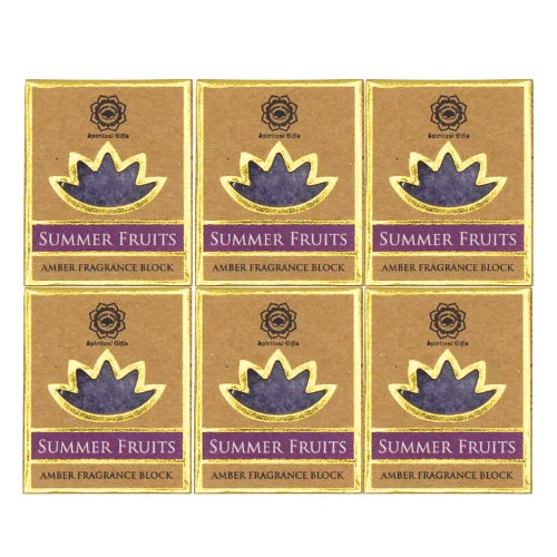 Green Tree Amber Fragrance Block Summer Fruits Set 6 Pcs