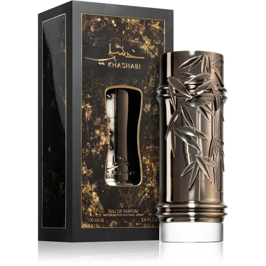 Khashabi eau de parfum fles met bamboe design voor Lattafa Parfum