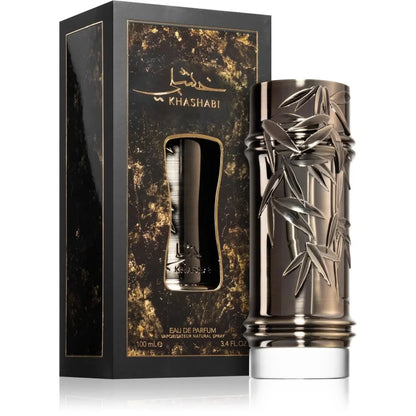 Khashabi eau de parfum fles met bamboe design voor Lattafa Parfum