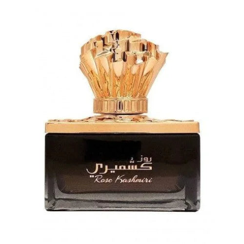 Ornate goudtopped parfumflesje met bloemige geur van Lattafa Parfum Rose