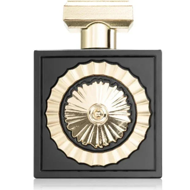 Lattafa Pride parfum fles met goud en ruches voor de Geurfamilie Gourmand op Salepify app