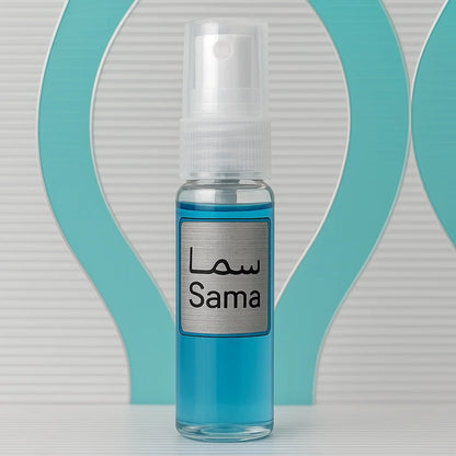 Blauwe arabische parfumfles met zilveren dop voor parfumolie artikelen