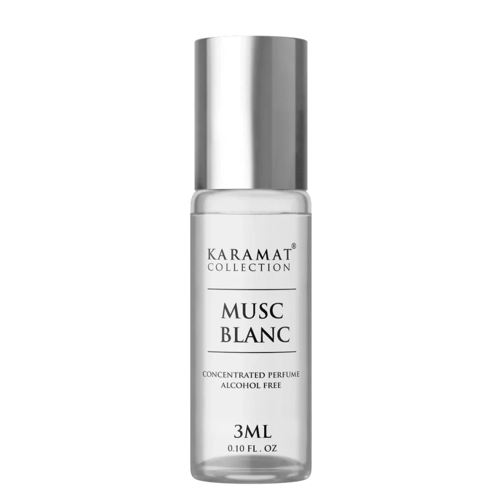 Karamat Collectie Musc Blanc parfumfles met parfumolie musc blanc